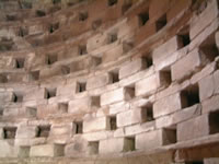 Inside Garway dovecote